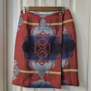Saddle Ridge Vintage Collectiob Colorful Equestrian Horse Indian Wool Wrap Skirt